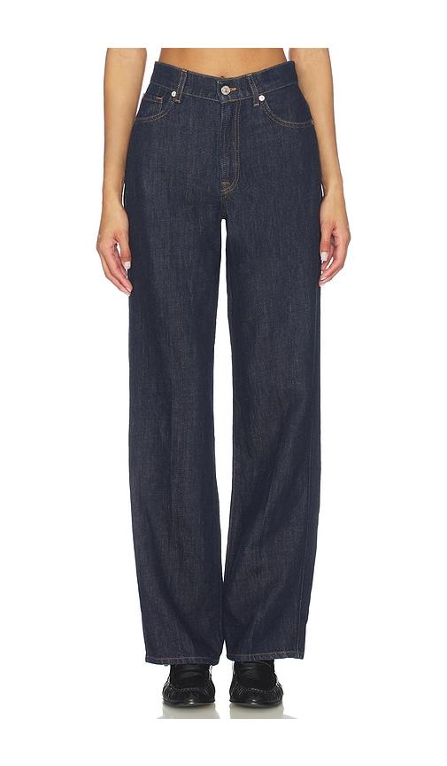 7 For All Mankind Stovepipe Straight Jeans in Navy by 7 FOR ALL MANKIND