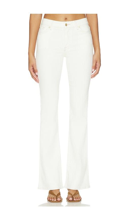 7 For All Mankind The Leggy Bootcut Jeans in White by 7 FOR ALL MANKIND