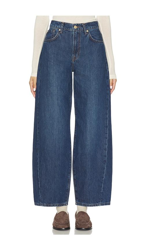 7 For All Mankind Twisted Bonnie Horseshoe Jeans in Blue by 7 FOR ALL MANKIND