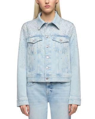 Adi Denim Trucker Jacket in Luminous Blue by 7 FOR ALL MANKIND
