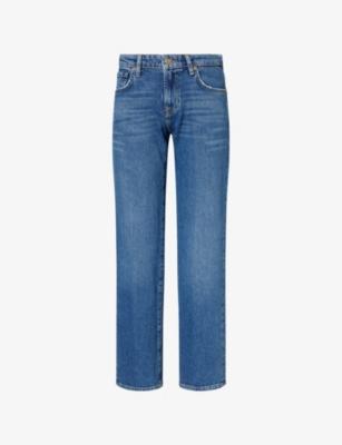 Calie Straight-Leg Cotton Denim Jeans by 7 FOR ALL MANKIND