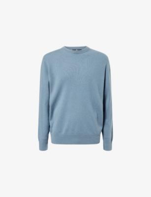Crewneck Logo-Patch Cashmere Jumper by 7 FOR ALL MANKIND
