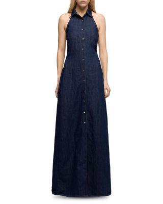 Denim Halter Maxi Dress by 7 FOR ALL MANKIND