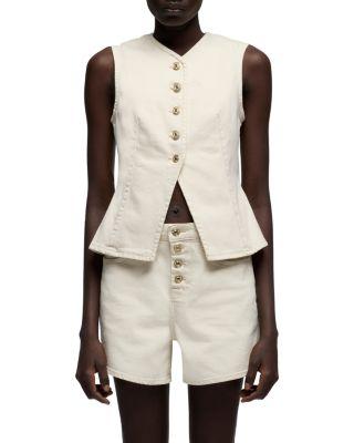 Denim Lady Vest in Moondust by 7 FOR ALL MANKIND