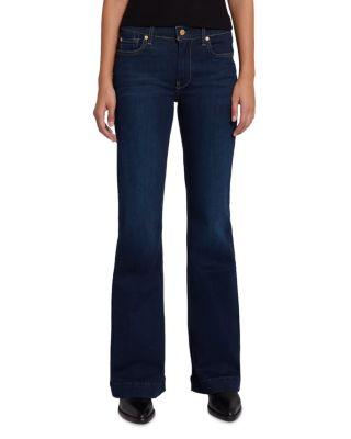 Dojo Tailorless High Rise Flare Jeans in Tried and True by 7 FOR ALL MANKIND