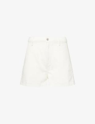 High-Rise Cotton-Linen Blend Shorts by 7 FOR ALL MANKIND