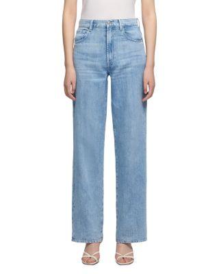 High Rise Stovepipe Straight Jeans in Iris by 7 FOR ALL MANKIND