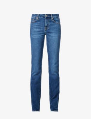 Kimmie straight-leg mid-rise stretch-denim jeans by 7 FOR ALL MANKIND