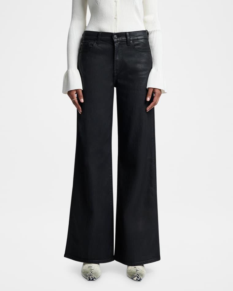 Lotta Coated Wide-Leg Jeans by 7 FOR ALL MANKIND