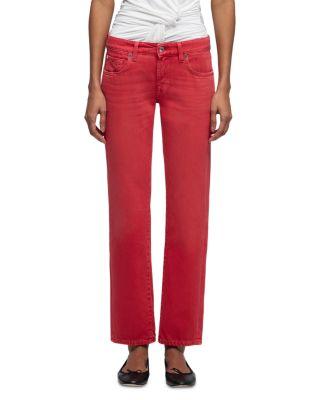 Low Rise Cigarette Jeans in Flame by 7 FOR ALL MANKIND