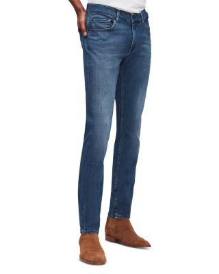 Luxe Performance Slimmy 33" Slim Fit Jeans in Mid Blue by 7 FOR ALL MANKIND