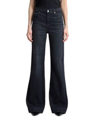 Modern Dojo Flare Leg Jeans in Black by 7 FOR ALL MANKIND