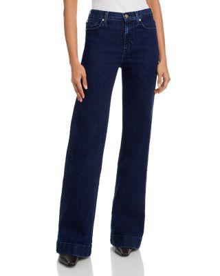 Modern Dojo High Rise Wide Leg Flare Jeans in Classical by 7 FOR ALL MANKIND