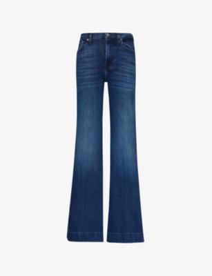 Modern Dojo flared-leg high-rise denim-blend jeans by 7 FOR ALL MANKIND