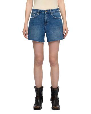 Monroe Long Denim Shorts in Explorer by 7 FOR ALL MANKIND