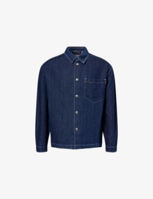 Regular-Fit Cotton And Linen Blend Denim Overshirt by 7 FOR ALL MANKIND