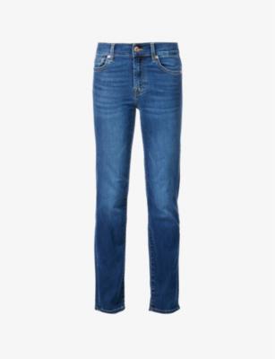 Roxanne slim-fit mid-rise stretch-denim jeans by 7 FOR ALL MANKIND