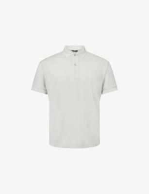Short-Sleeve Cotton-Blend Polo Top by 7 FOR ALL MANKIND