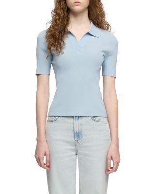 Short Sleeve Ribbed Polo by 7 FOR ALL MANKIND