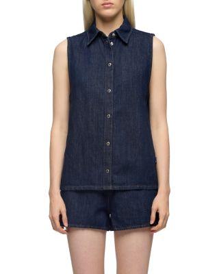 Sleeveless Denim Shirt by 7 FOR ALL MANKIND
