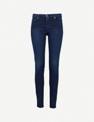 Slim Illusion super-skinny high-rise jeans by 7 FOR ALL MANKIND