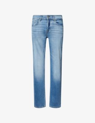Slimmy Straight-Leg Stretch-Denim Jeans by 7 FOR ALL MANKIND