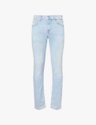 Slimmy Tapered Brand-Patch Stretch-Denim Jeans by 7 FOR ALL MANKIND