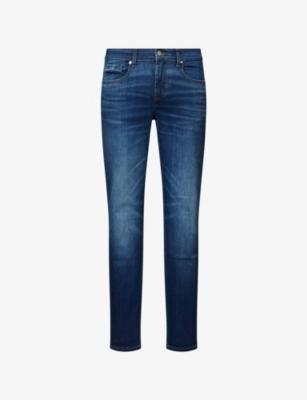 Slimmy Tapered-Leg Stretch-Denim Jeans by 7 FOR ALL MANKIND