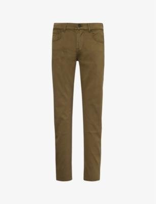 Slimmy Tapered tapered-leg slim-fit cotton-blend trousers by 7 FOR ALL MANKIND