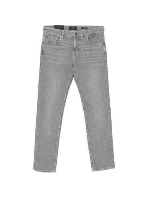 Slimmy whiskered faded-effect jeans by 7 FOR ALL MANKIND