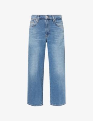 Stovepipe Straight-Leg Stretch-Denim Jeans by 7 FOR ALL MANKIND