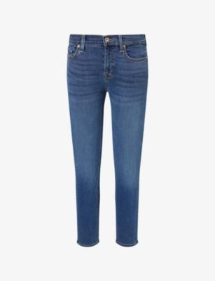 The Ankle Skinny Cotton-Blend Denim Jeans by 7 FOR ALL MANKIND