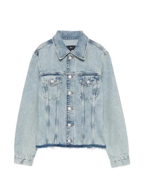 Trucker button frayed jacket by 7 FOR ALL MANKIND