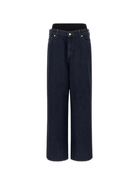 banded slouchy jeans by 7 FOR ALL MANKIND