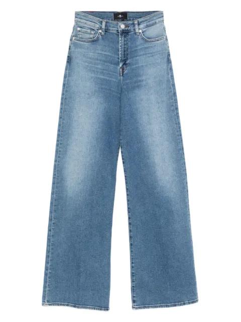 buttoned wide-leg jeans by 7 FOR ALL MANKIND