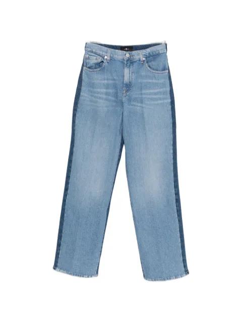 contrast-panels straight-leg jeans by 7 FOR ALL MANKIND