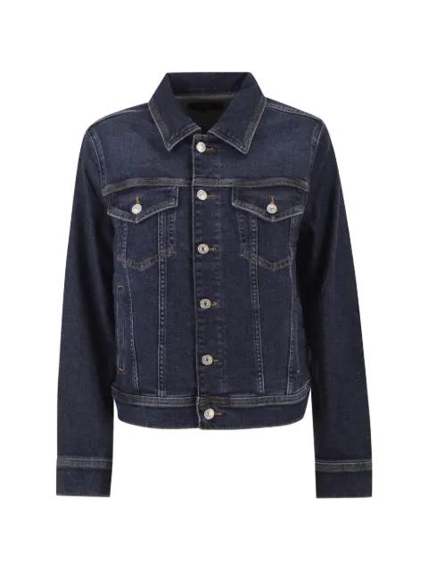 contrast-stitch denim jacket by 7 FOR ALL MANKIND