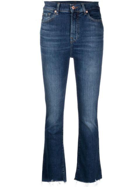 cropped denim jeans by 7 FOR ALL MANKIND