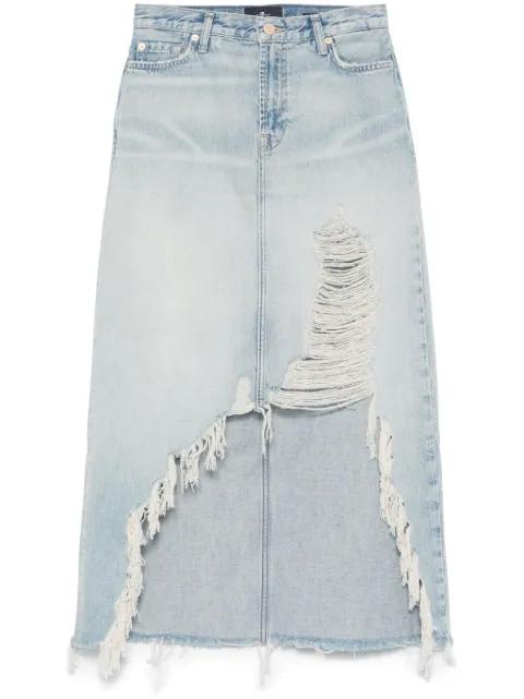 denim midi skirt by 7 FOR ALL MANKIND