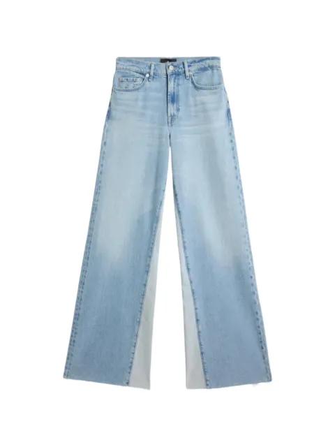 flared contrast panel jeans by 7 FOR ALL MANKIND