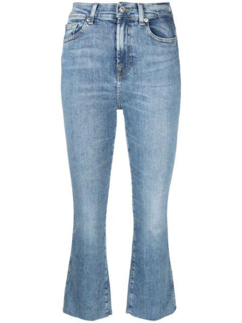 flared cropped jeans by 7 FOR ALL MANKIND
