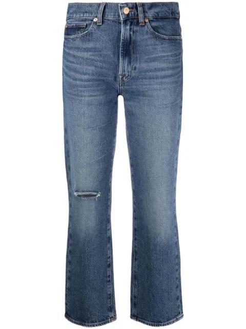 high-rise cropped Logan jeans by 7 FOR ALL MANKIND