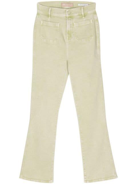 high-rise slim-kick jeans by 7 FOR ALL MANKIND
