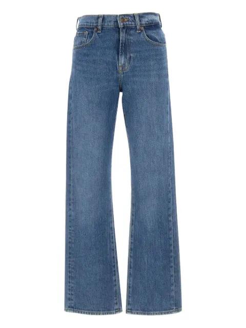 high-waisted logo-patch jeans by 7 FOR ALL MANKIND