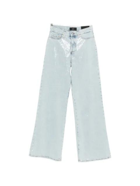 sequin straight-leg jeans by 7 FOR ALL MANKIND