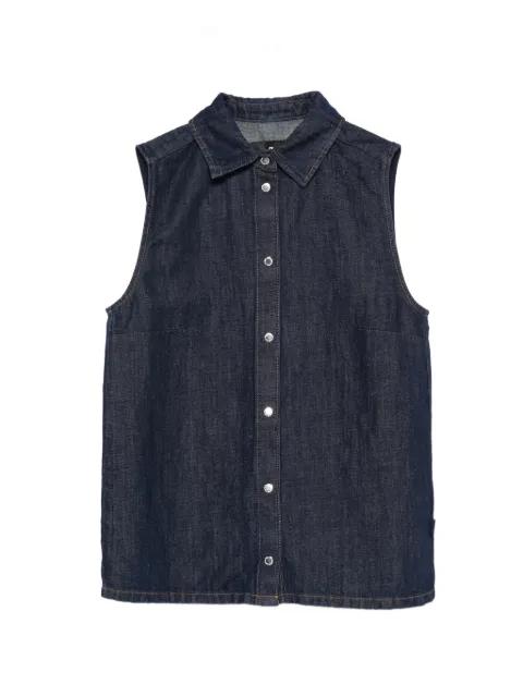 snap-button sleeveless shirt by 7 FOR ALL MANKIND