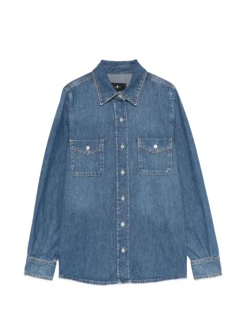 studded denim shirt by 7 FOR ALL MANKIND