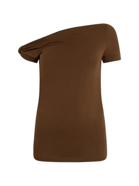 twisted-shoulder T-shirt by 7 FOR ALL MANKIND