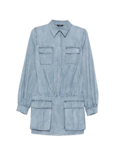 utility chambray mini dress by 7 FOR ALL MANKIND