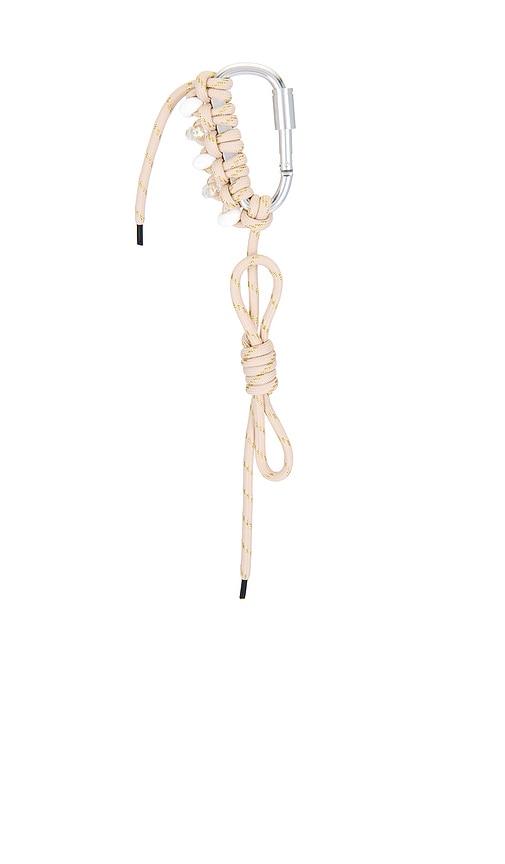 8 Other Reasons Carabiner Bag Charm in Metallic Gold by 8 OTHER REASONS